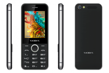 Мобильный телефон teXet TM-D301 черный-серебристый