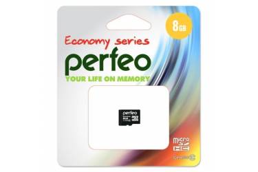 MicroSDHC флэш-накопитель 8GB Class 10 Perfeo Economy Series