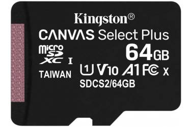 MicroSDXC флэш-накопитель 64GB Kingston Class 10 UHS-I Canv