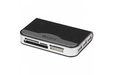 Аксессуар компьютерный Intro HR511combo: card reader + 3 port USB hub black