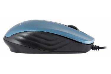Мышь Oklick 195M синий/черный оптическая (800dpi) USB (2but)