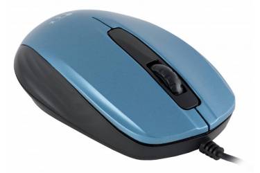 Мышь Oklick 195M синий/черный оптическая (800dpi) USB (2but)