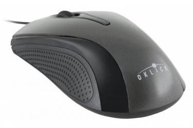 Мышь Oklick 215M черный/серый оптическая (800dpi) USB (2but)