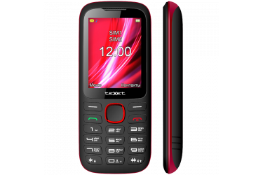 Мобильный телефон teXet TM-D228 черный-красный