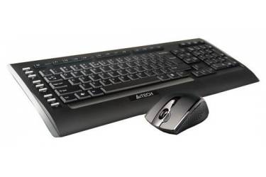 Комплект клавиатура+мышь A4 9300F клав:черный мышь:черный USB беспроводная Multimedia