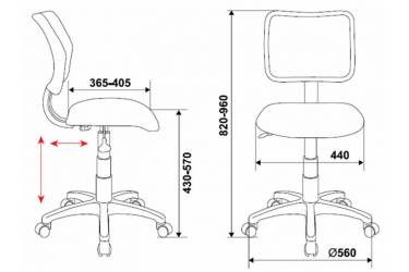 Кресло Бюрократ CH-295/15-13 спинка сетка черный сиденье темно-серый 15-13