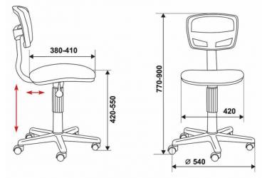 Кресло Бюрократ CH-299NX серый сиденье серый 15-48 крестовина пластик