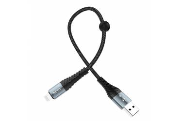 Кабель USB Hoco X38 Cool Charging data cable for Lightning (L=0,25M) Black