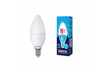 Лампа светодиодная Uniel Norma LED-C37-9W/NW/E14/FR/NR 4000K свеча