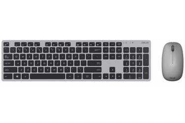 Клавиатура + мышь Asus W5000 клав:серый/черный мышь:серый USB беспроводная slim Multimedia