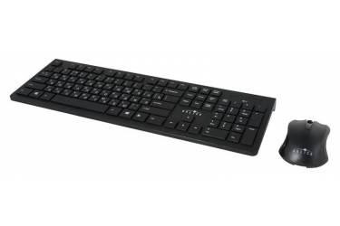Клавиатура + мышь Оклик 250M клав:черный мышь:черный USB беспроводная slim (плохая упаковка)