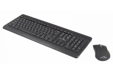 Клавиатура + мышь Oklick 260M клав:черный мышь:черный USB беспроводная