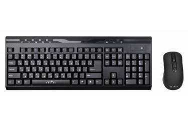 Клавиатура + мышь Оклик 280M клав:черный мышь:черный USB беспроводная Multimedia