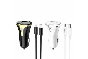 АЗУ Hoco Z31A Colossus USB and Type-C output PD+QC3.0 set with cable Type-C to Lightning White