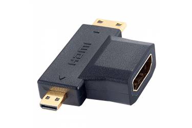 Переходник HDMI (а-f) - microHDMI (d-m) - miniHDMI (c-m) Perfeo (пакет)