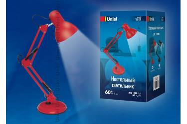 Светильник настольный Uniel TLI-221 RED E27 Цвет красный Подставка/струбцина