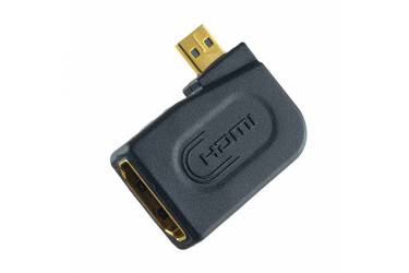 Переходник HDMI (а-f) - microHDMI (d-m) Perfeo угловой горизонтальный (пакет)