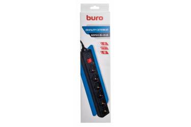 Сетевой фильтр Buro 600SH-16-1.8-B 1.8м (6 розеток) черный (коробка) (плохая упаковка)