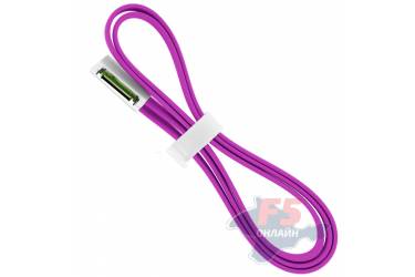 Кабель USB Krutoff для iPhone 4/4S с магнитом (1m) фиолетовый в коробке