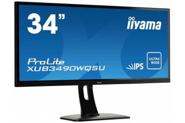 Монитор Iiyama 34" ProLite XUB3490WQSU-B1 черный IPS LED 5ms 21:9 (Ultrawide) HDMI M/M матовая HAS Pivot 320cd 178гр/178гр 3440x1440 DisplayPort USB 8.5кг