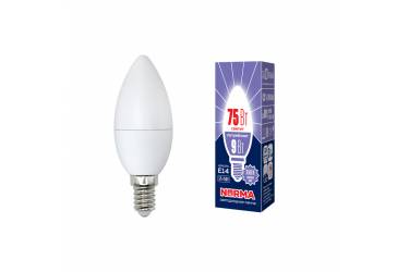 Лампа светодиодная Uniel Norma LED-C37-9W/DW/E14/FR/NR 6500К свеча