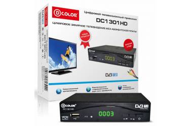 Ресивер DVB-T2 D-Color DC1301HD черный