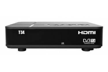 Ресивер DVB-T2 Сигнал T34 черный (плохая упаковка)
