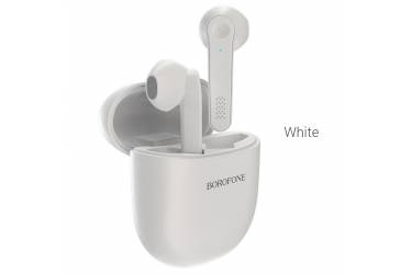Наушники беспроводные (Bluetooth) Borofone BE49 Serenity TWS wireless BT headset White