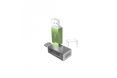 Картридер USB2.0 - MicroSD/SD Ritmix CR-2042 зеленый