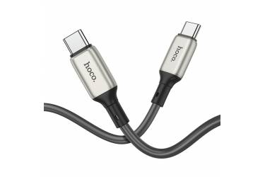Кабель USB Hoco X66 Howdy 60W charging data cable Type-C to Type-C (серый)