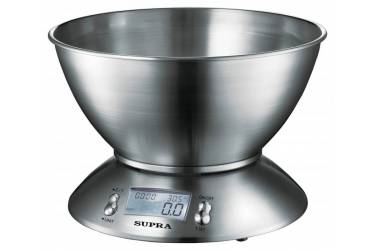 Весы кухонные электронные Supra BSS-4095 макс.вес:5кг нержавейка