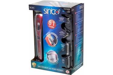 Машинка для стрижки Sinbo SHC 4352 красный(насадок в компл:9шт)