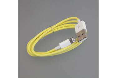 Кабель USB для Iphone 5, 6s, 8 pin, 1м, желтый