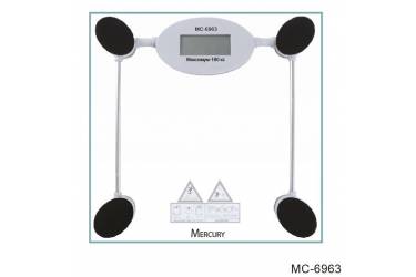 Весы напольные электронные Mercury MC-6963 стекло 180кг