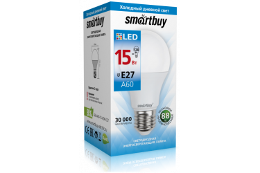 Светодиодная (LED) Лампа Smartbuy-A60-15W/6000/E27