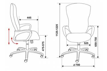 Кресло руководителя Бюрократ CH-818AXSN/15-21 черный сиденье черный 15-21