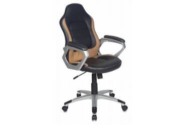 Кресло руководителя Бюрократ CH-825S/Black+Bg вставки бежевый сиденье черный искусственная кожа (пластик серебро)