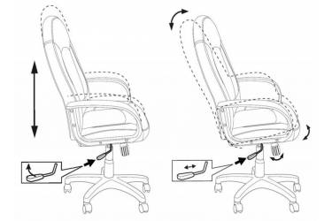 Кресло руководителя Бюрократ CH-826/B+BG вставки бежевый сиденье черный искусственная кожа