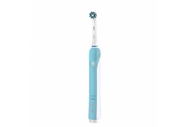 Набор электрических зубных щеток Oral-B Family PRO 500 + STAGES POWER FROZEN белый/голубой