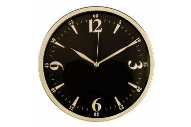 Часы настенные аналоговые Бюрократ WallC-R25M черный