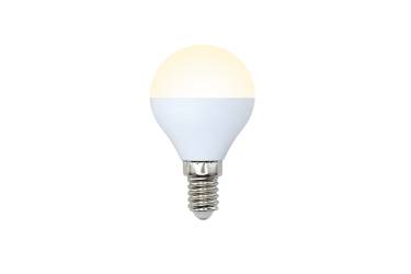 Лампа светодиодная диммир Volpe LED-G45-6W/WW/3000К/E14/FR/DIM/O шар мат  