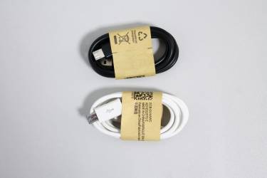 Кабель USB micro ткань белый