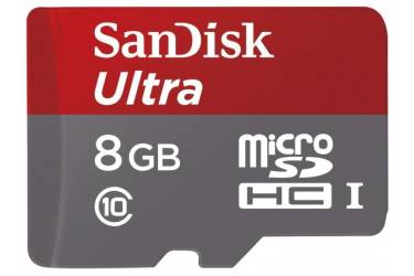 Карта памяти SanDisk MicroSDHC 8GB Class 10 UHS-I Ultra Imaging (48MB/s)+adapter