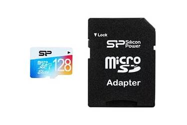 Карта памяти Silicon Power MicroSDXC 128GB Class 10 UHS-I Elite (75Mb/s)+adapter
