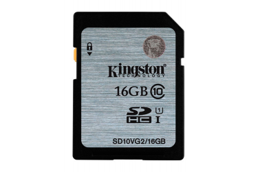 Карта памяти SDHC Kingston 16GB Class 10 UHS-I (45MB/s)