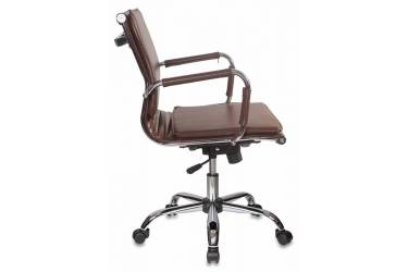 Кресло руководителя Бюрократ Ch-993-Low коричневый искусственная кожа низк.спин. крестовина металл хром