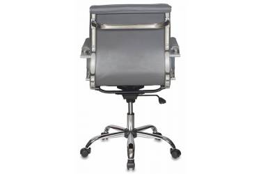 Кресло руководителя Бюрократ CH-993-Low серый искусственная кожа низк.спин. крестовина металл хром