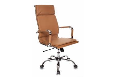 Кресло руководителя Бюрократ Ch-993 светло-коричневый искусственная кожа крестовина металл хром