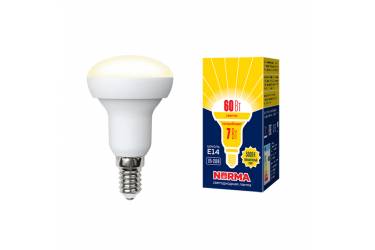 Лампа светодиодная Uniel Norma LED-R50-7W/WW/E14/FR/NR картон