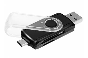 Устройство чтения карт памяти USB 3.0/micro USB OTG Ginzzu GR-589UB черный